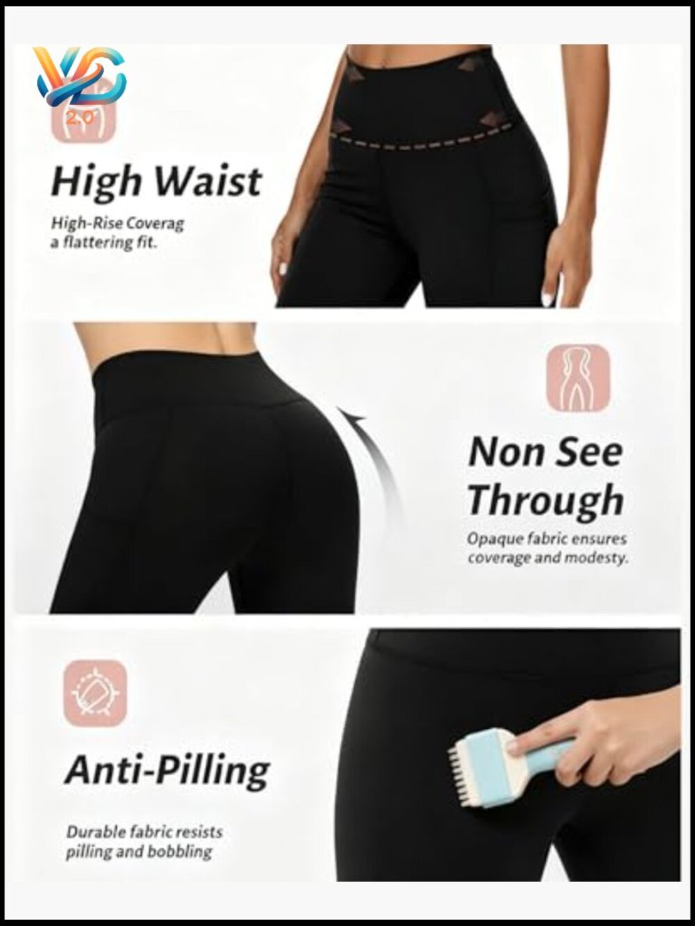 7 Pack High Waisted Capri Leggings Tummy Control Yoga Running Tights Women - Picture 5 of 6